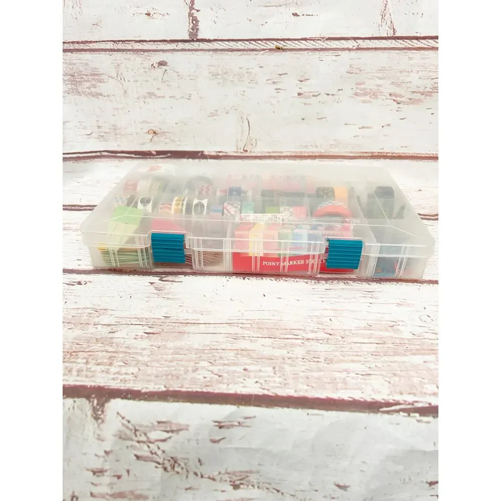 Megalot Washi Tape Planner Supply Station Set Aesthetic Craft Storage Box